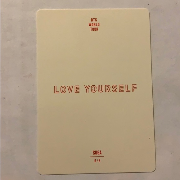 Suga (6/8) Love Yourself Mini Photo Card - Picture 2 of 2